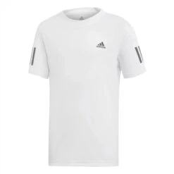 Adidas Boys Club 3 Stripe Tee White