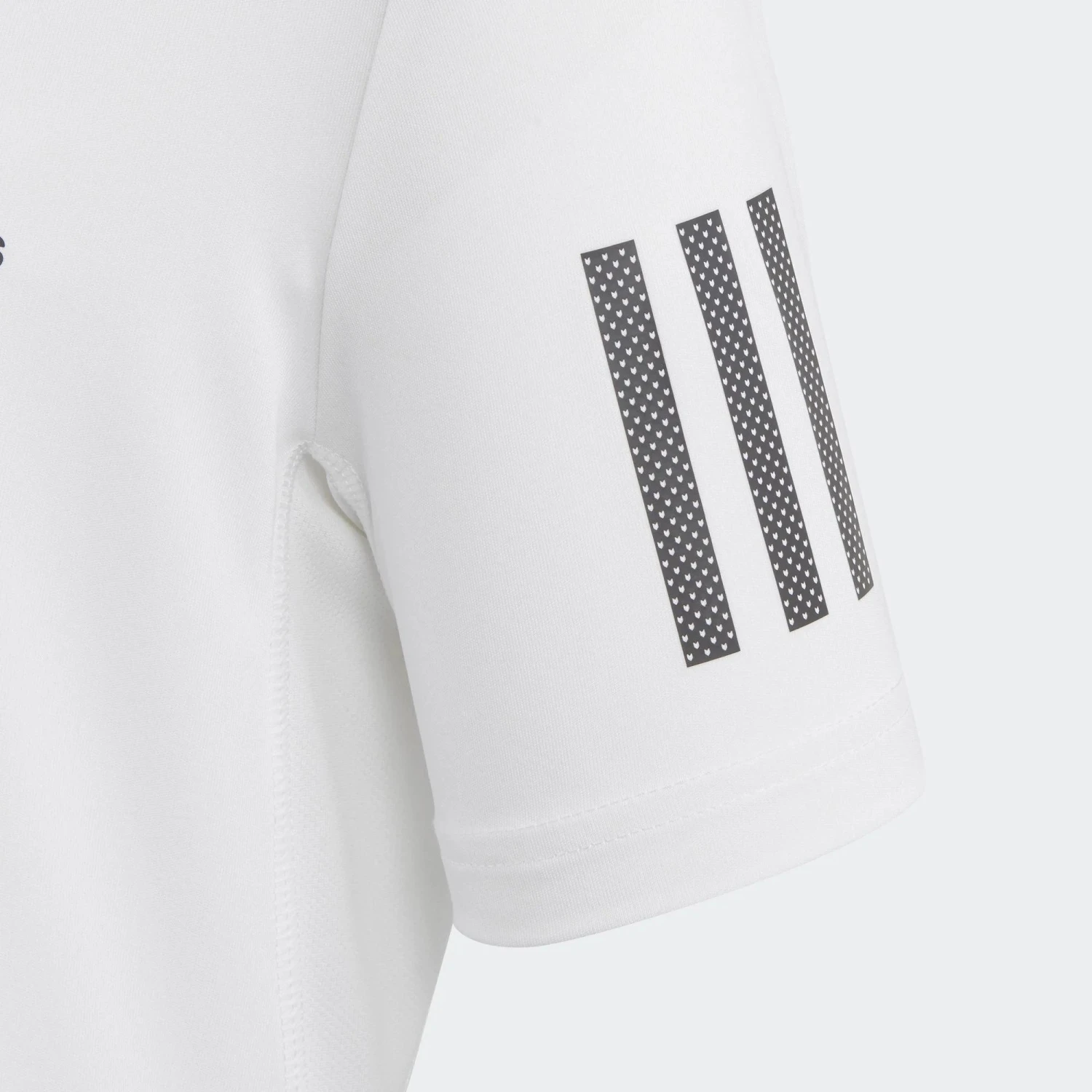 Adidas Boys Club 3 Stripe Tee White - Image 2